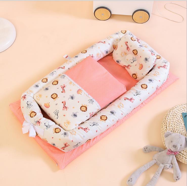 Crib Anti-pressure Newborn Foldable Portable Crib Middle Bed