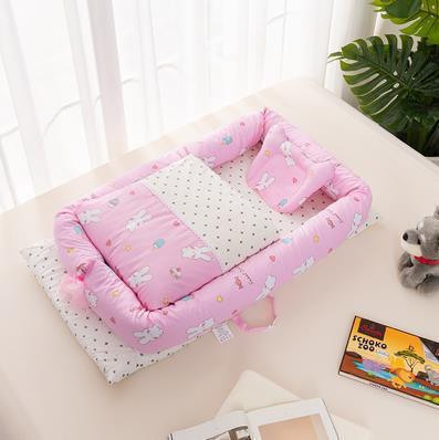 Crib Anti-pressure Newborn Foldable Portable Crib Middle Bed