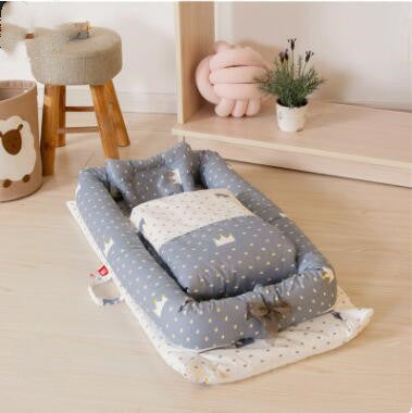 Crib Anti-pressure Newborn Foldable Portable Crib Middle Bed