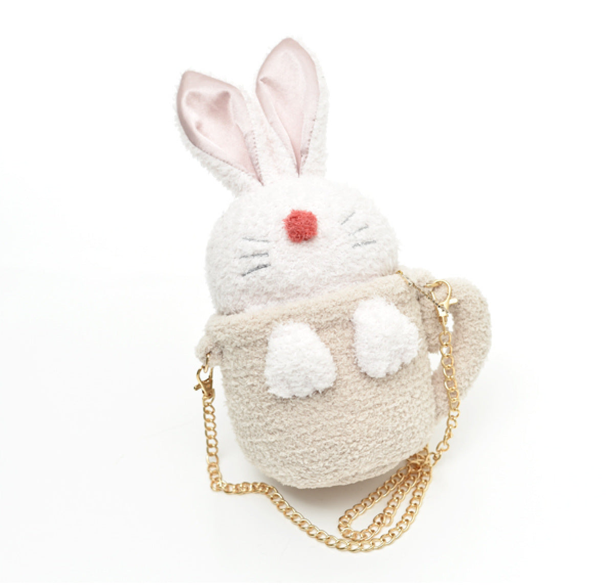 Plush teacup rabbit messenger bag