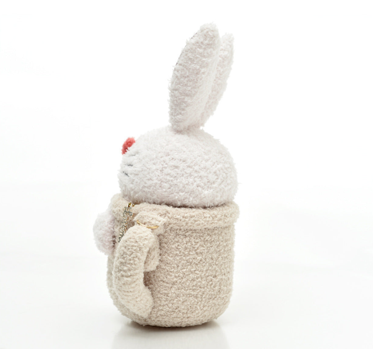 Plush teacup rabbit messenger bag