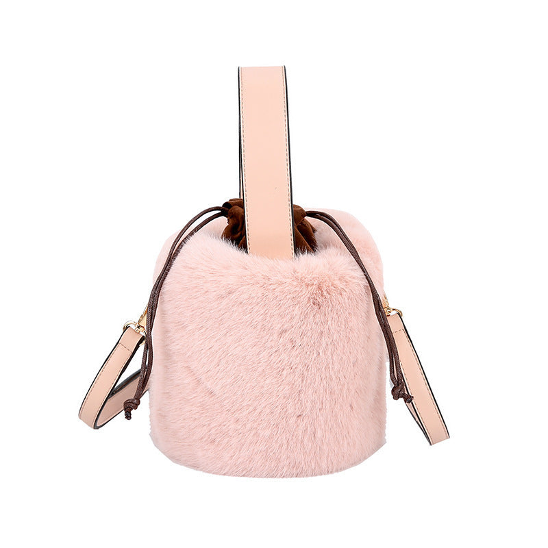 Plush bucket plush bag