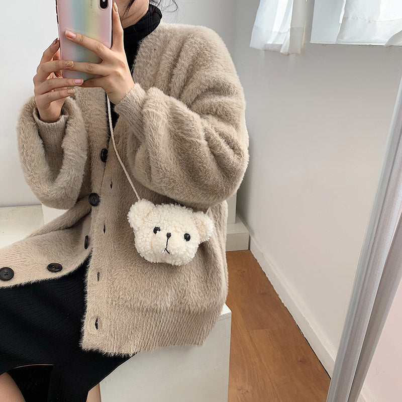 Women's Shoulder Small Plush Velvet Bag