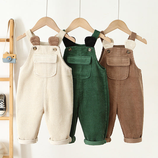 Children's Overalls Corduroy Cute Fashionable Crawler