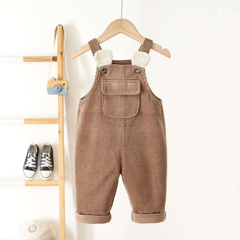 Children's Overalls Corduroy Cute Fashionable Crawler