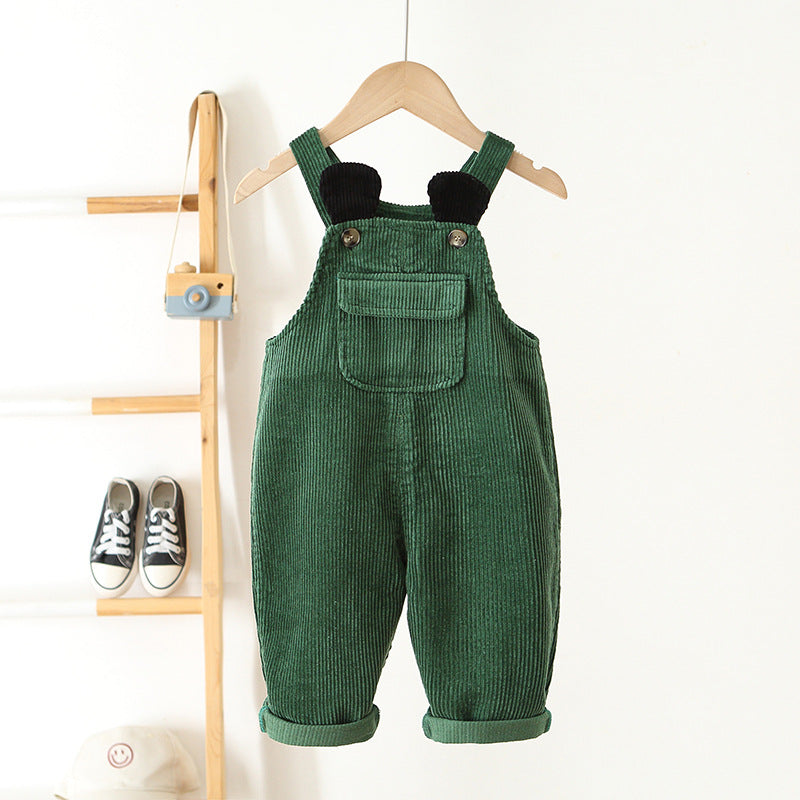 Children's Overalls Corduroy Cute Fashionable Crawler